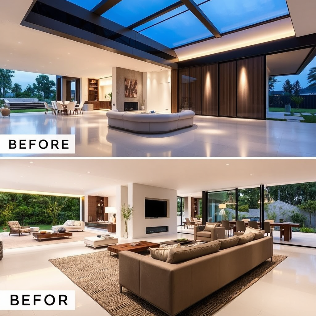 Modern villa interior renovation